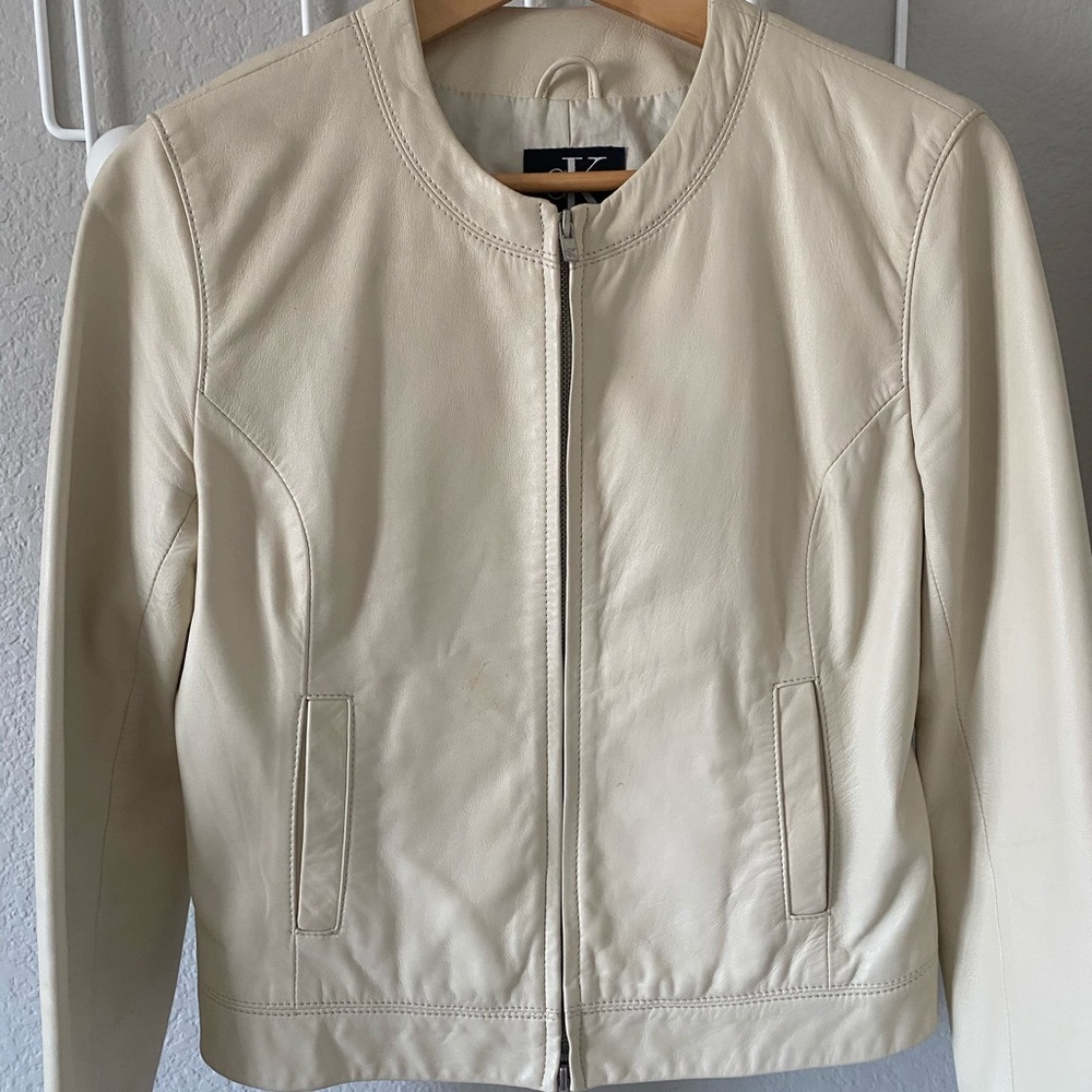 Vintage CK leather Moto jacket- great condition